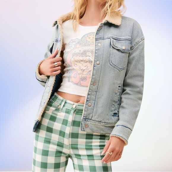 NWT FAHERTY Riverlands Sherpa Denim Jacket S - Picture 1 of 12